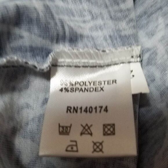 NWT Reborn Gray Black Print Tunic Top size Large - Picture 5 of 11